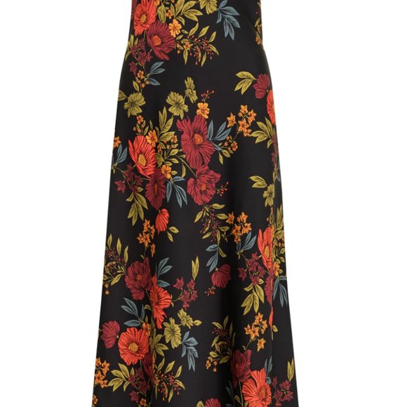 Natalia Black Floral Strapless Maxi Dress - Picture 4 of 6